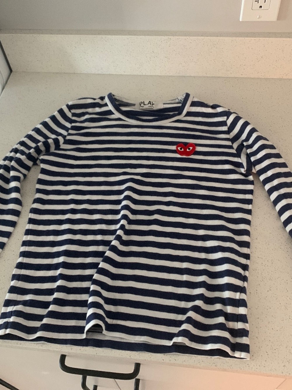 COMME Des GARÇONS Navy Blue Long Sleeve Shirt